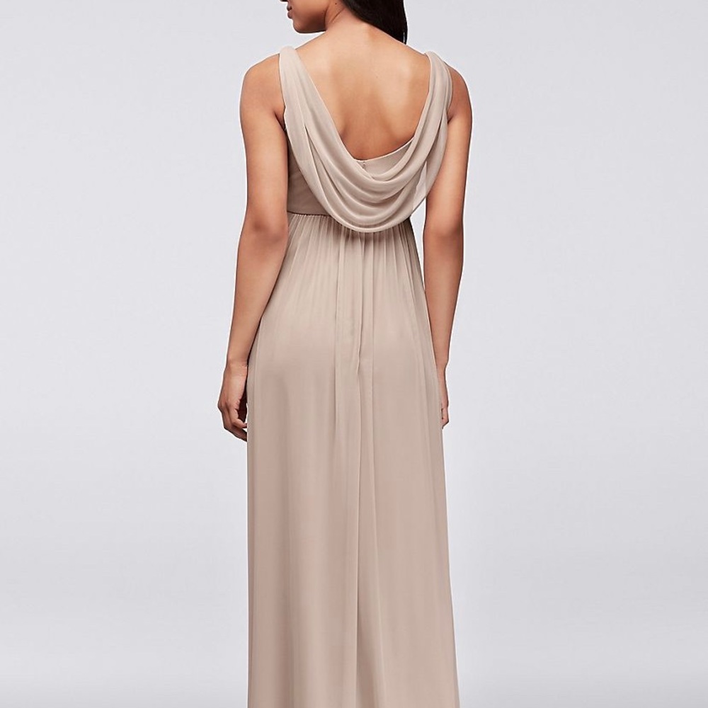 David's Bridal Elegant Sand Wedding Dress Size 14